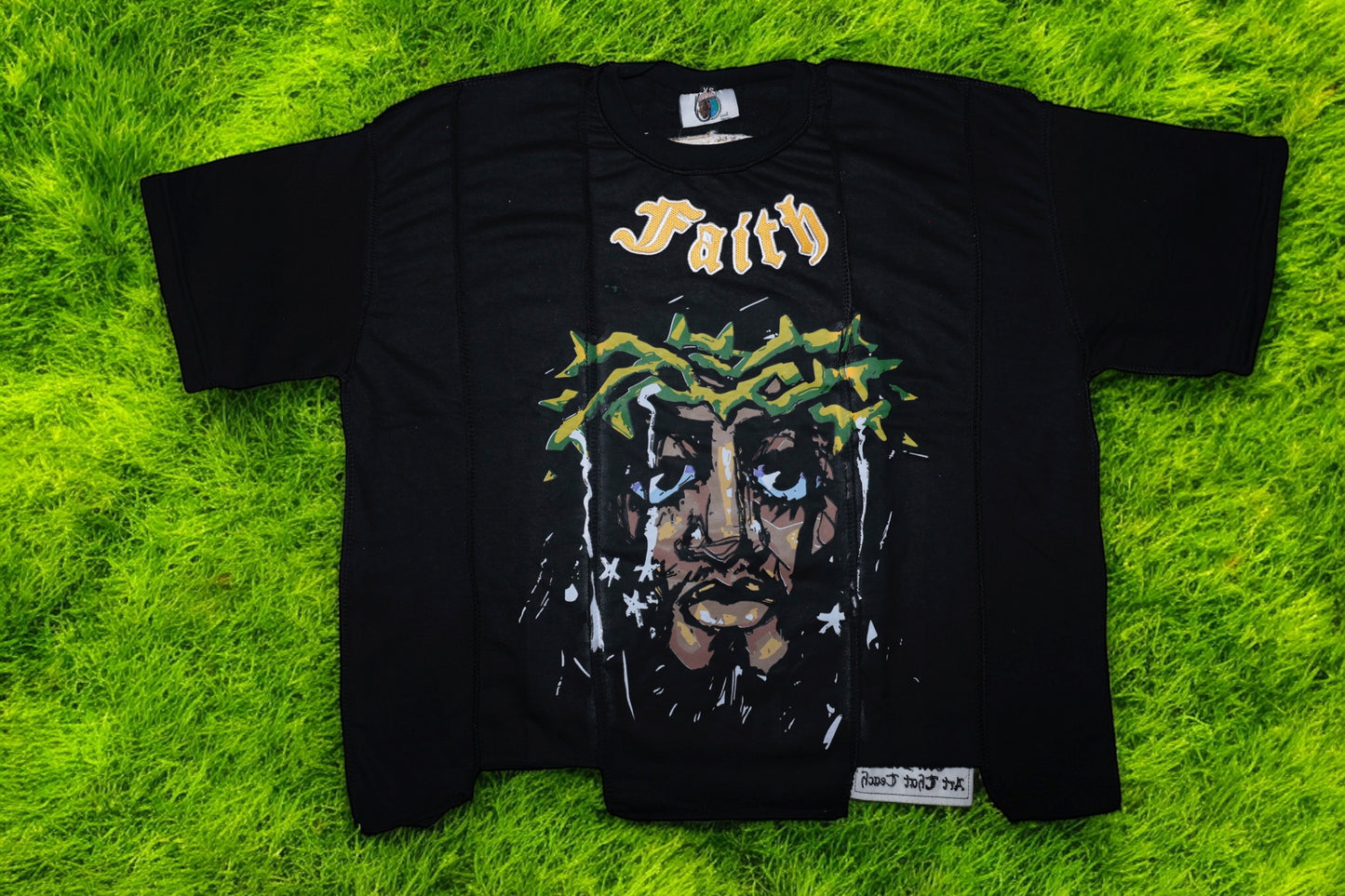 Sś Jesus cropped oversized Tee