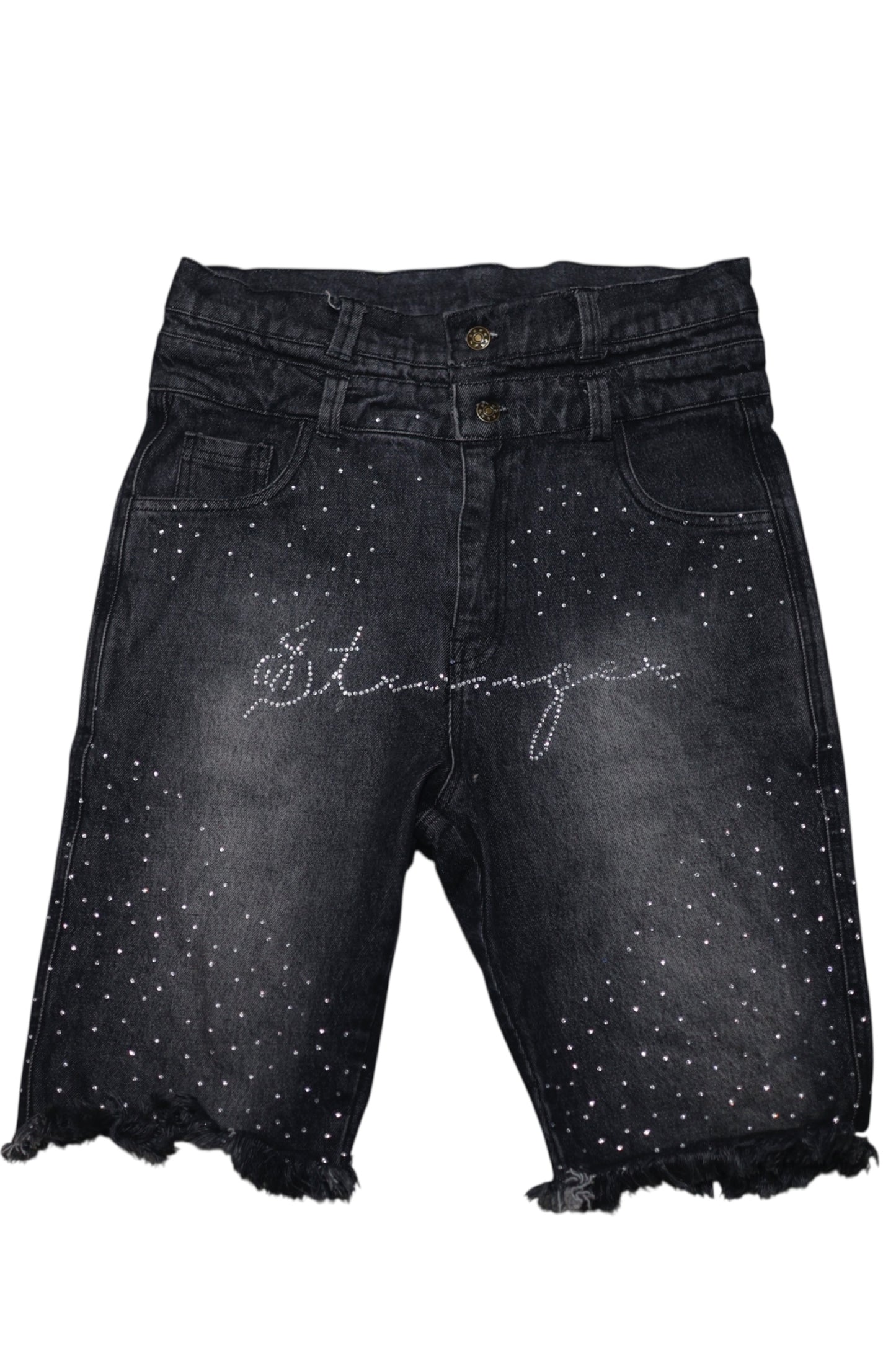 SS double waisted Rhinestone Jorts