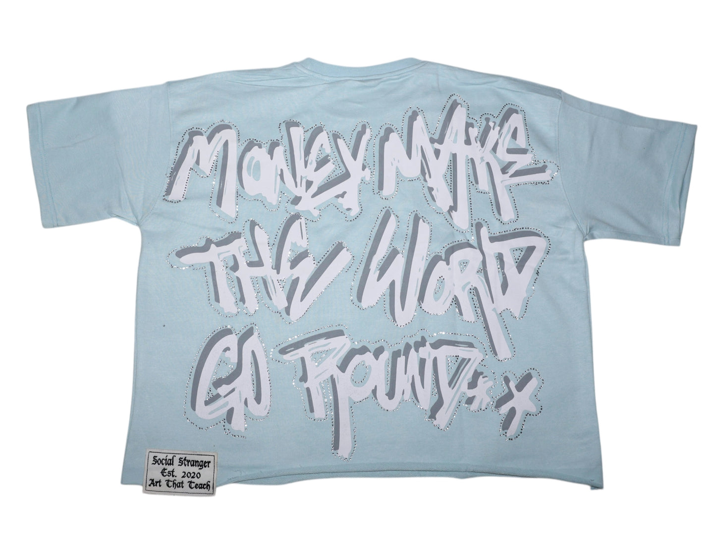 cropped oversized Tee (BLUE)