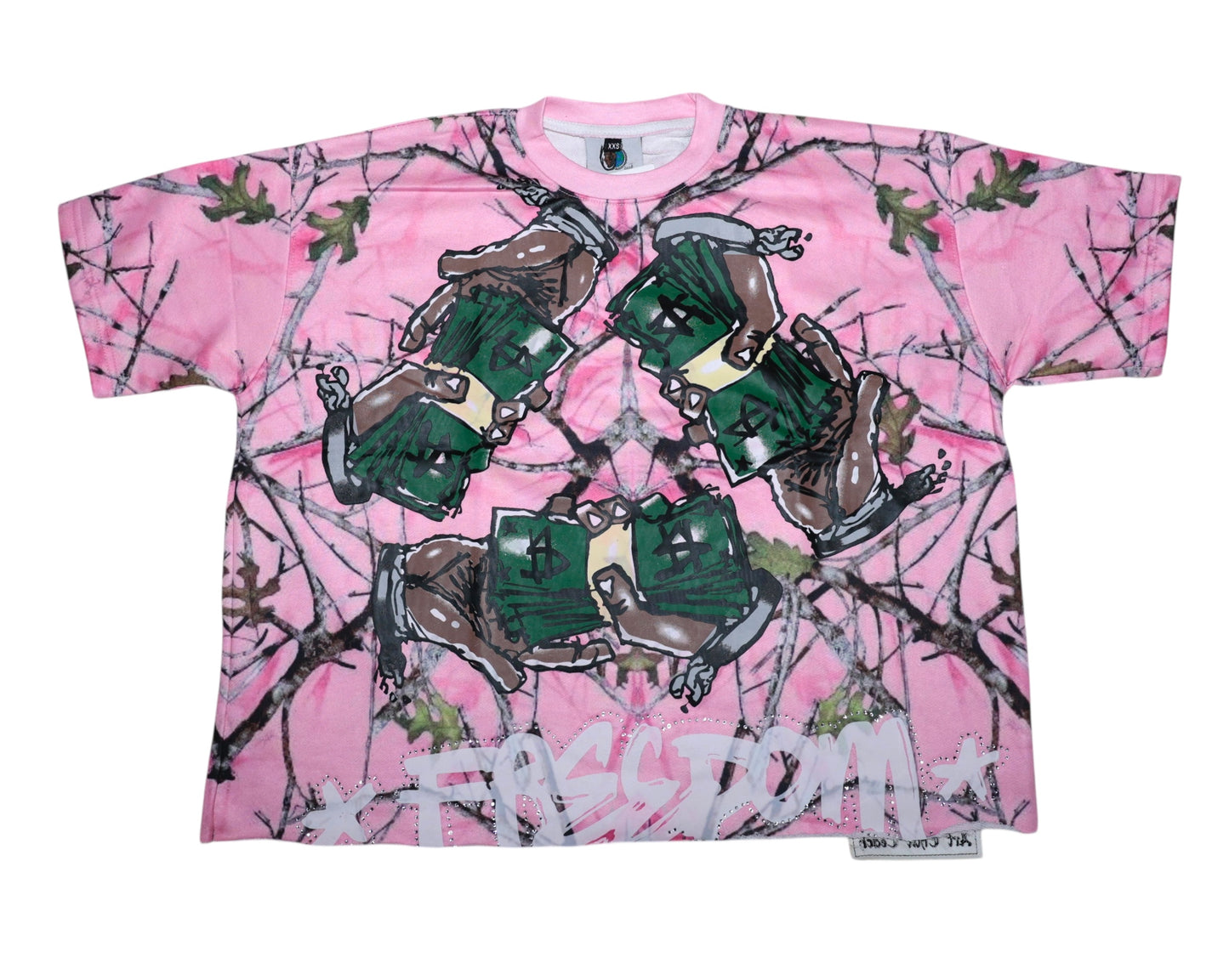 cropped oversized Tee (PINK)
